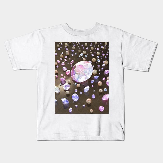 Diamonds and Pearls Kids T-Shirt by BonniePhantasm